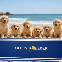 Livet är gyllene hundbad eller strandhandduk