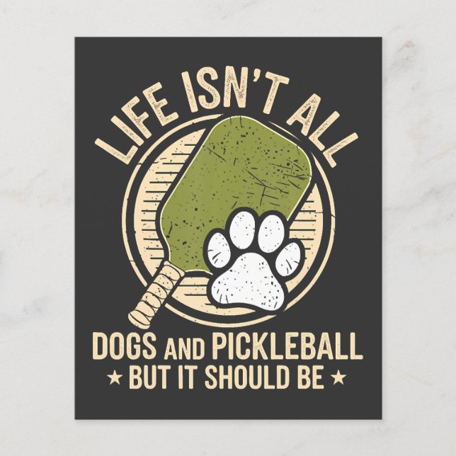 livet är inte bara hundar och pickleball flygblad (Framsidan)