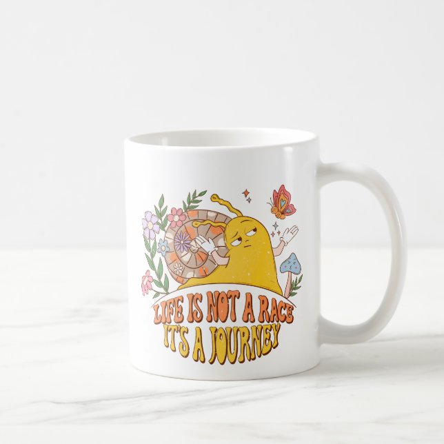 Livet är inte ett Tävling, det är en resa Kaffemugg (Höger)
