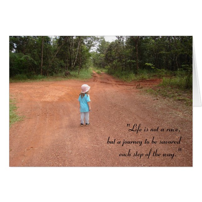 "Livet är inte tävling.." OBS Kort (Framsidan Horizontal)