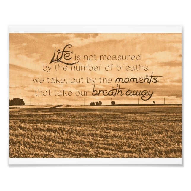 Livet är inte uppmätt Skriv ut Fototryck (Framsidan)