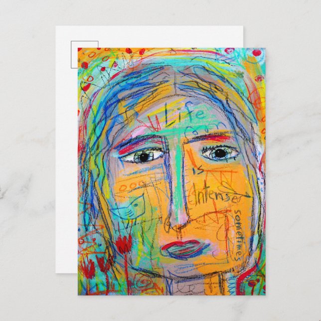 Livet är intensivt vykort (Fram/baksida)