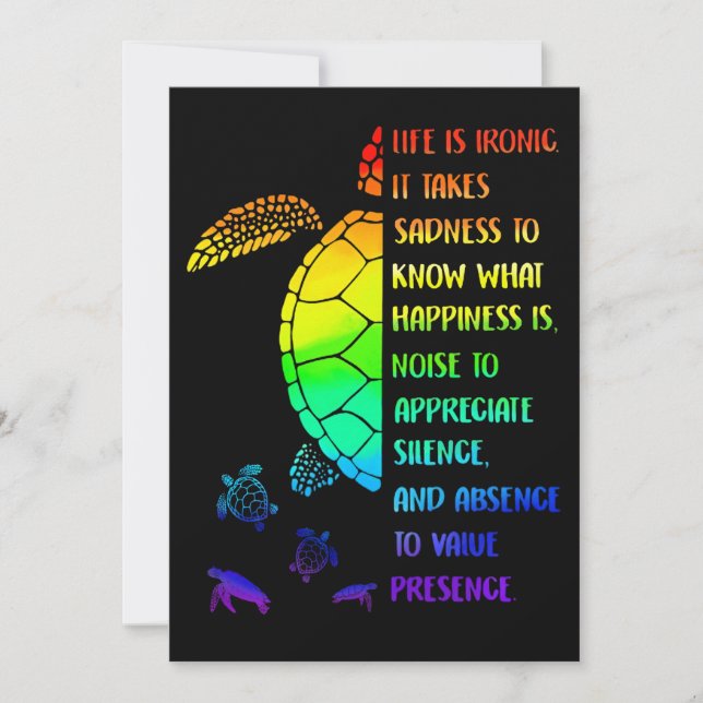 Livet är ironiskt och det tar sorgligt att veta spara datumet (Framsida)