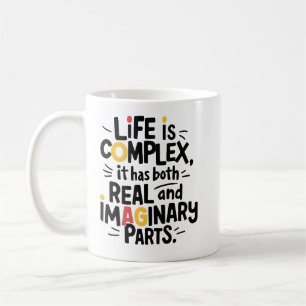 Livet är komplicerat Math Teacher Funny Quote Jo Kaffemugg