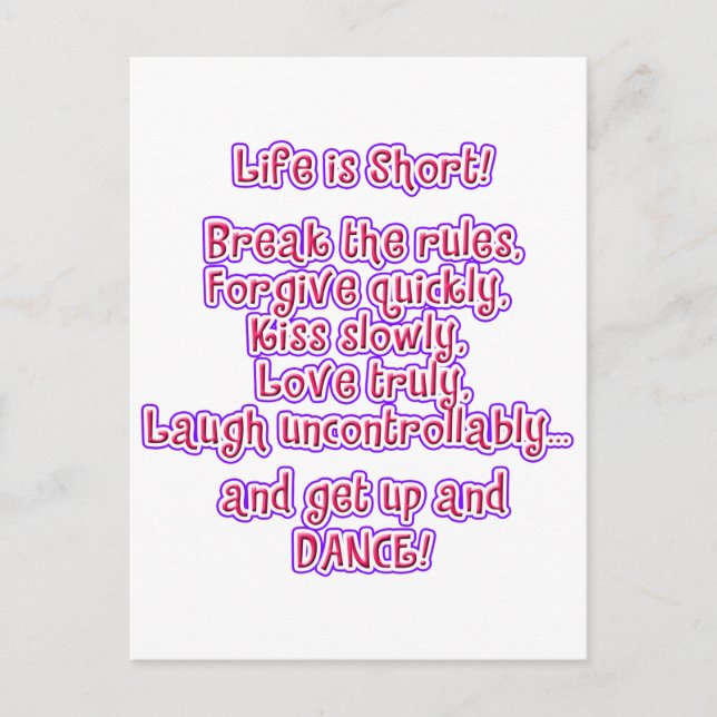 Livet är Kort (Framsida)