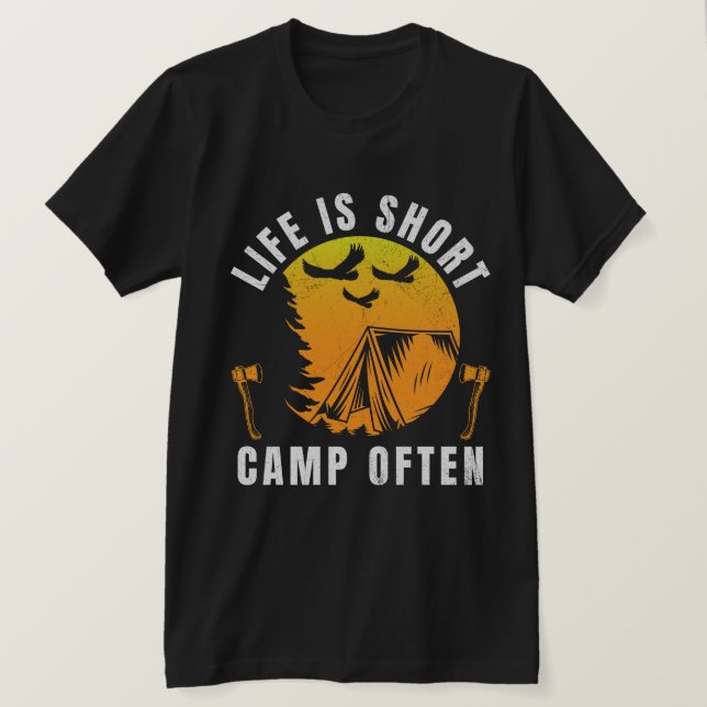 Livet är Kort Camp Oofta T Shirt (Design framsida)