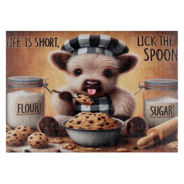 Livet är Kort Cow Cow Cutter Board (Framsidan)