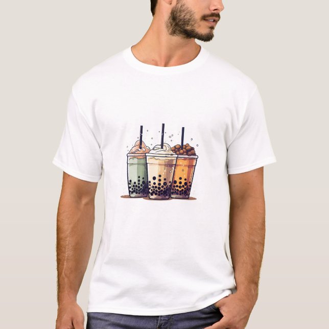 Livet är kort, drick boba t shirt (Framsida)