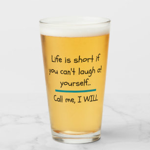 Livet är Kort Funny Say Quote Novelty Glaskopp