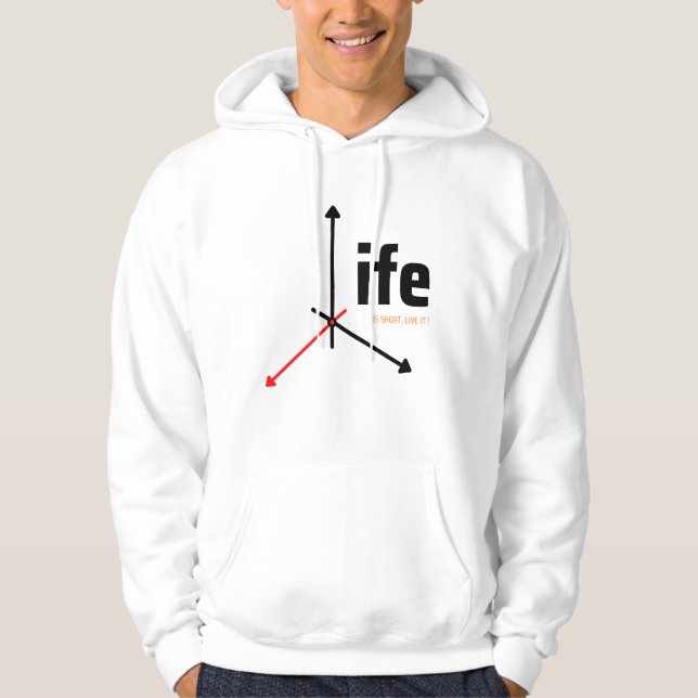 Livet är kort. hoodie (Framsida)