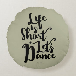 Livet är Kort Let's Dance Round Pillow Rund Kudde