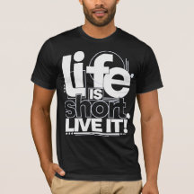 Livet Är Kort Lev Det Typsnitts T-Shirt