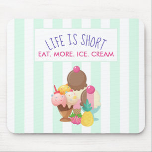 Livet är Kort Öat mer Ice Cream Musmatta