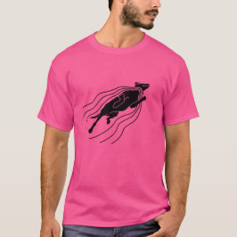 Livet är kort. Simma din hund! Black Hund T-Shirt