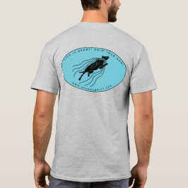 Livet är kort. Simma din hund. Stor Logotyp bakåt T Shirt