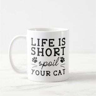 Livet är Kort som förstör ditt katt Kaffemugg
