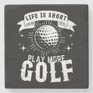 Livet är kort. Spela mer golf Stenunderlägg