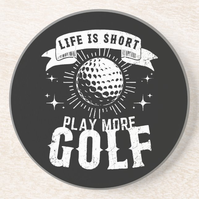 Livet är kort. Spela mer golf Underlägg (Framsidan)