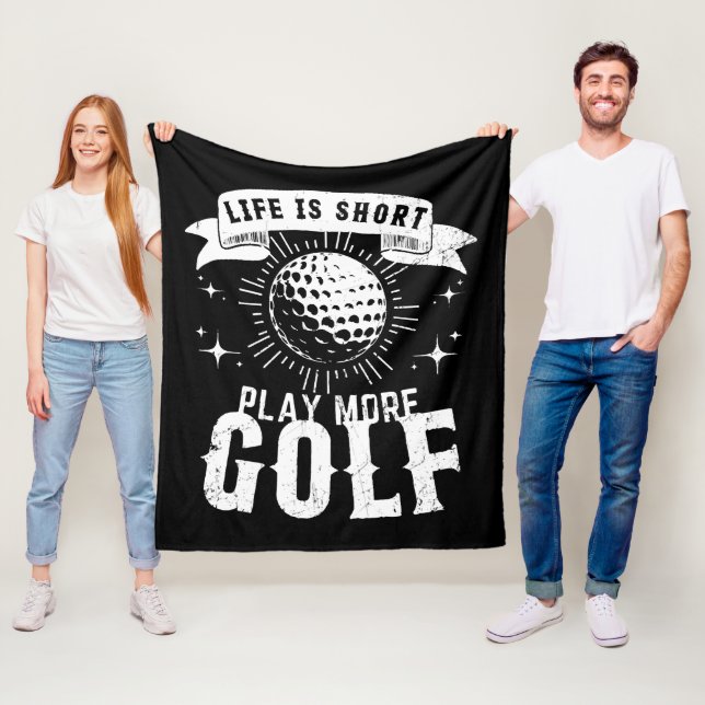 Livet är Kort. Spela upp fler golf Fleecefilt (På plats)