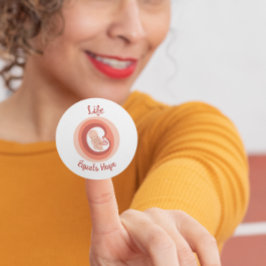 Livet är lika med hopp – Medvetenhet för pro-life Runt Klistermärke