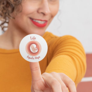 Livet är lika med hopp – Medvetenhet för pro-life Runt Klistermärke