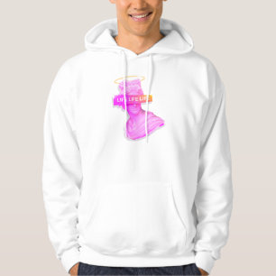 Livet är livsbetingad av minimal rosa i stil hoodie