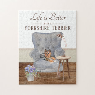 Livet är med en YORKSHIRE TERRIER Jigszons Puzzle Pussel