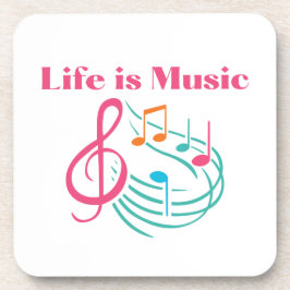 Livet är Music med Dancing Notes Underlägg