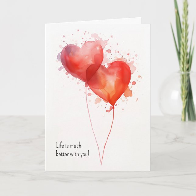 Livet är mycket bättre med dig kort (Framsida)
