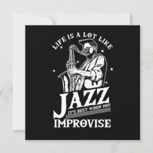 Livet Är Mycket Som Jazz Musikband Presentalternat Inbjudningar