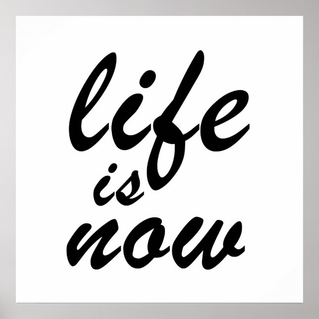 Livet är nu poster (Framsidan)