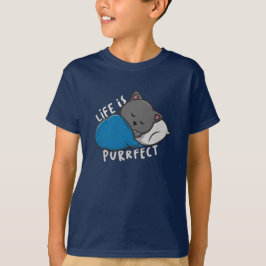 Livet är perfekt - Spipande katt T Shirt