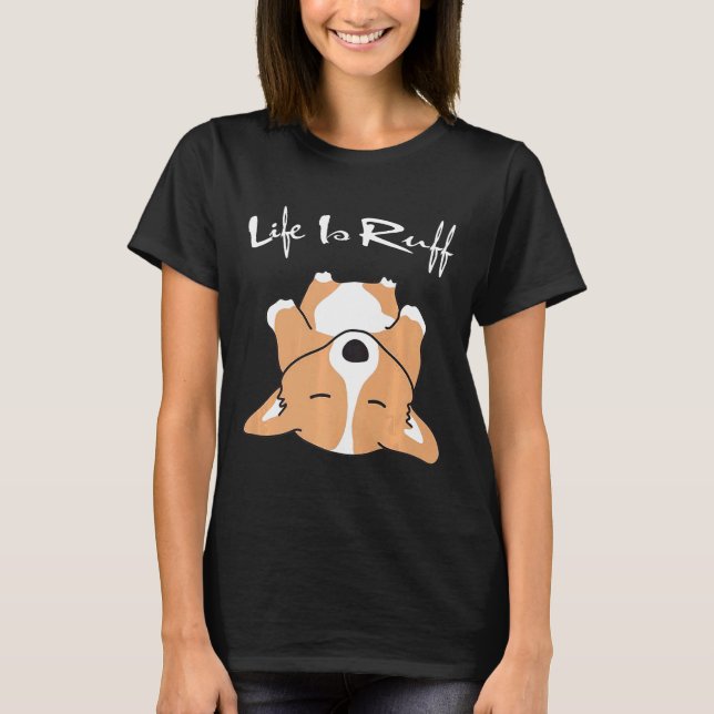 Livet Är Rått Welsh Corgi Premium T Shirt (Framsida)