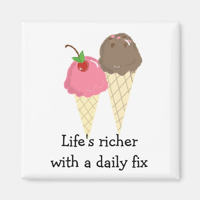 Livet är rikare med glass magnet (Framsidan)
