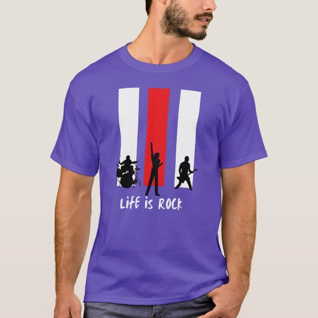 Livet är rock kompis t shirt (Framsida)