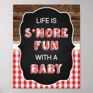 Livet är S mer Roligt med ett Baby-tecken - Röda B Poster
