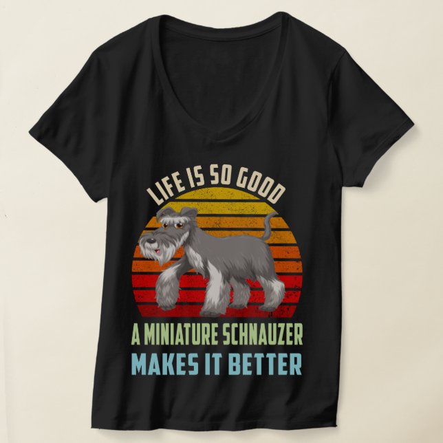 Livet är så Bra minister Schnauzer gör det bättre T Shirt (Laydown)