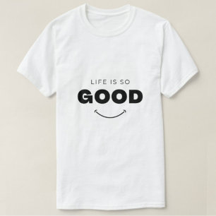 Livet är så Bra modern Typography White   MANAR   T Shirt
