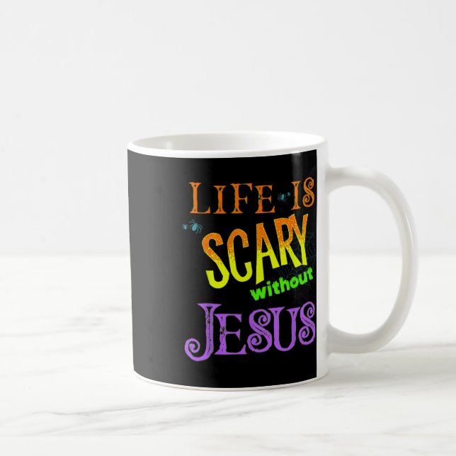 Livet är skör utan Jesus Christian Halloween Co Kaffemugg (Höger)