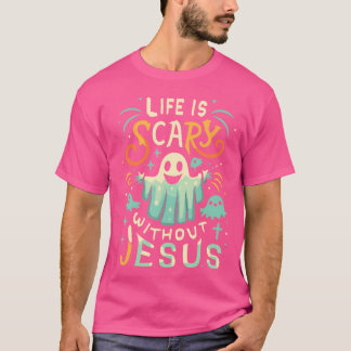 Livet är skör utan Jesus Christian Halloween Fu T Shirt