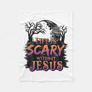 Livet är skör utan Jesus Halloween Costume Fleecefilt