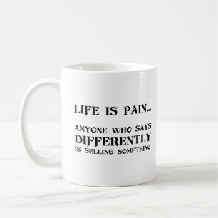 Livet är smärtsamt kaffemugg