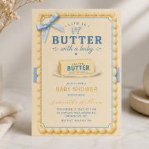 Livet är smör med en baby-smör baby shower