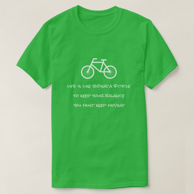 Livet är som att cykla Eintin-citattskjorta Tee Shirt (Design framsida)
