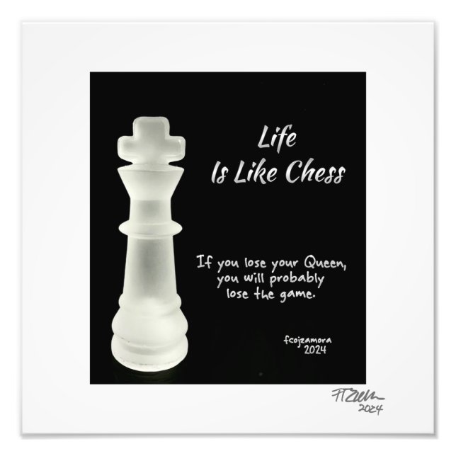 Livet är som Chess Fototryck (Framsidan)