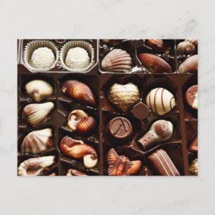 Livet är som en chokladask söt efterrätt vykort