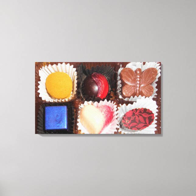 Livet är som en chokladlåda canvastryck (Framsida)