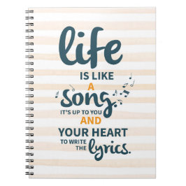 Livet är som en framgångsrik livstips för Sång Anteckningsbok