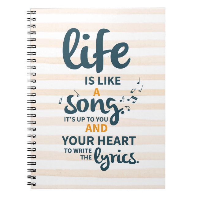 Livet är som en framgångsrik livstips för Sång Anteckningsbok (Framsidan)