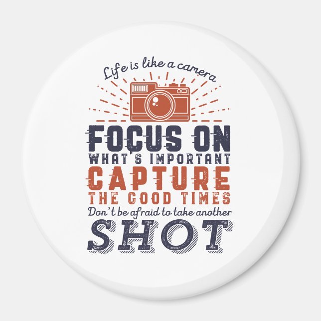 Livet är som en kamerafotograferingsoffert magnet (Framsidan)